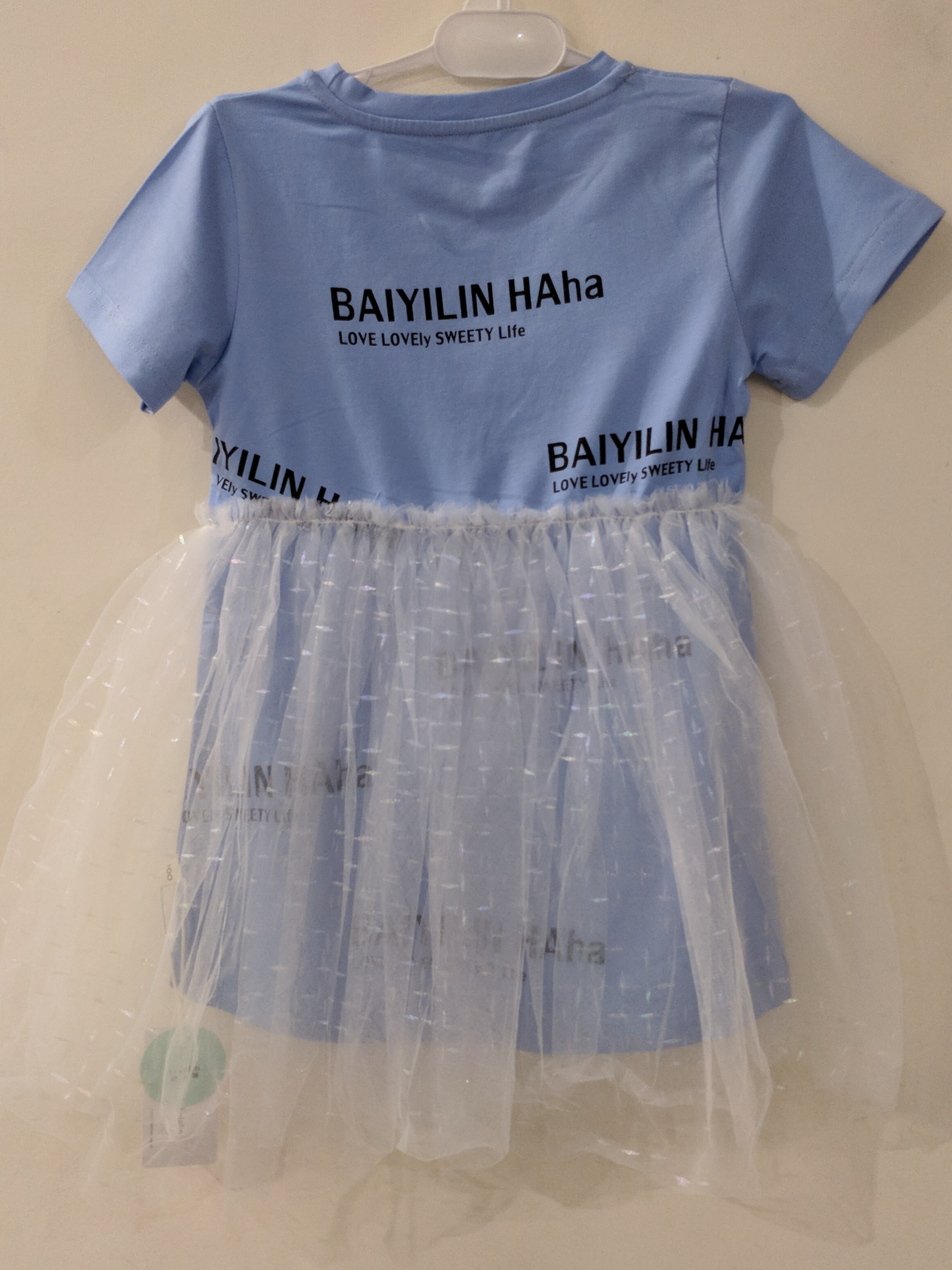 Light blue frock for toddler girls