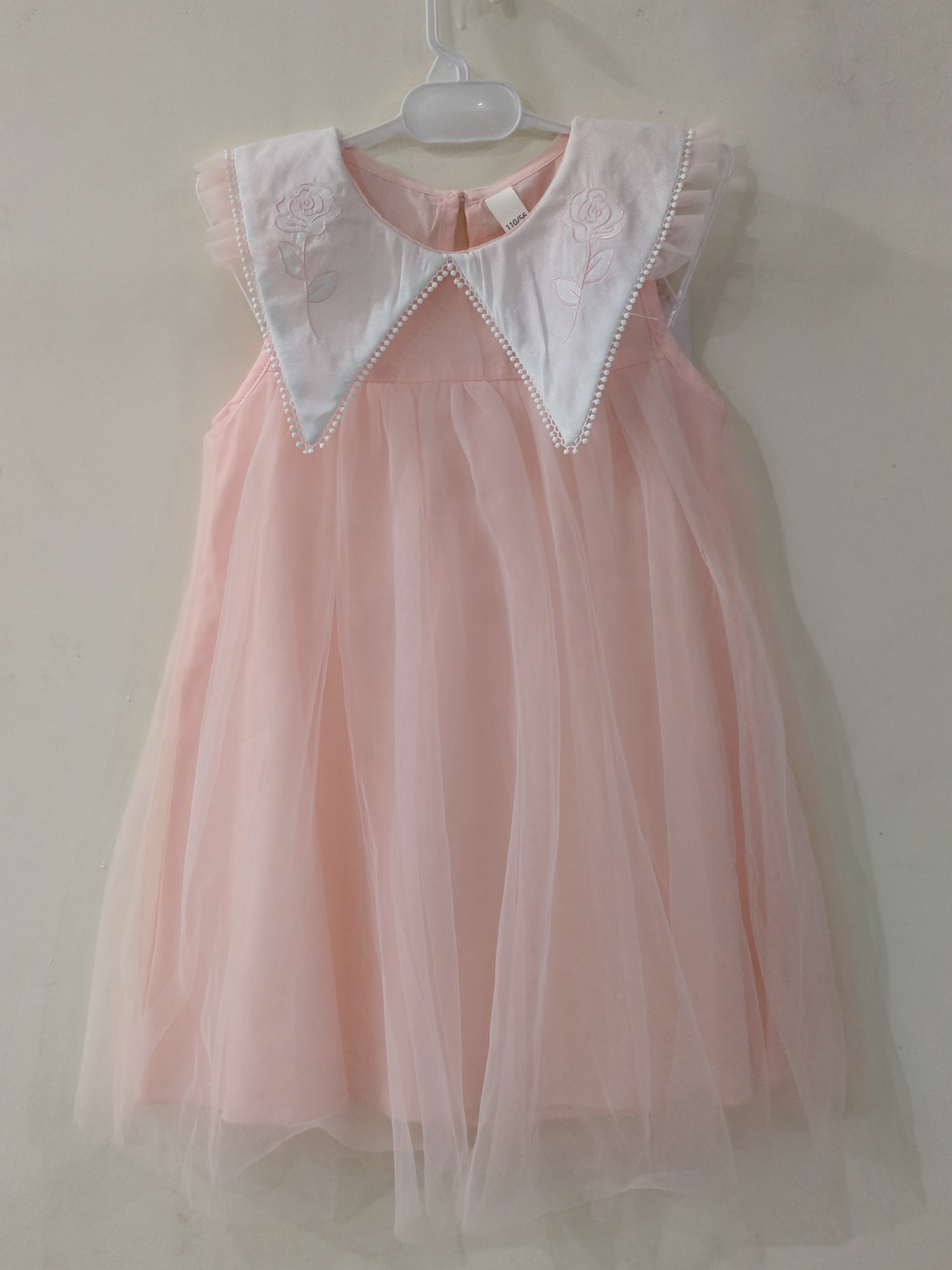 Baby pink frock for toddler girls