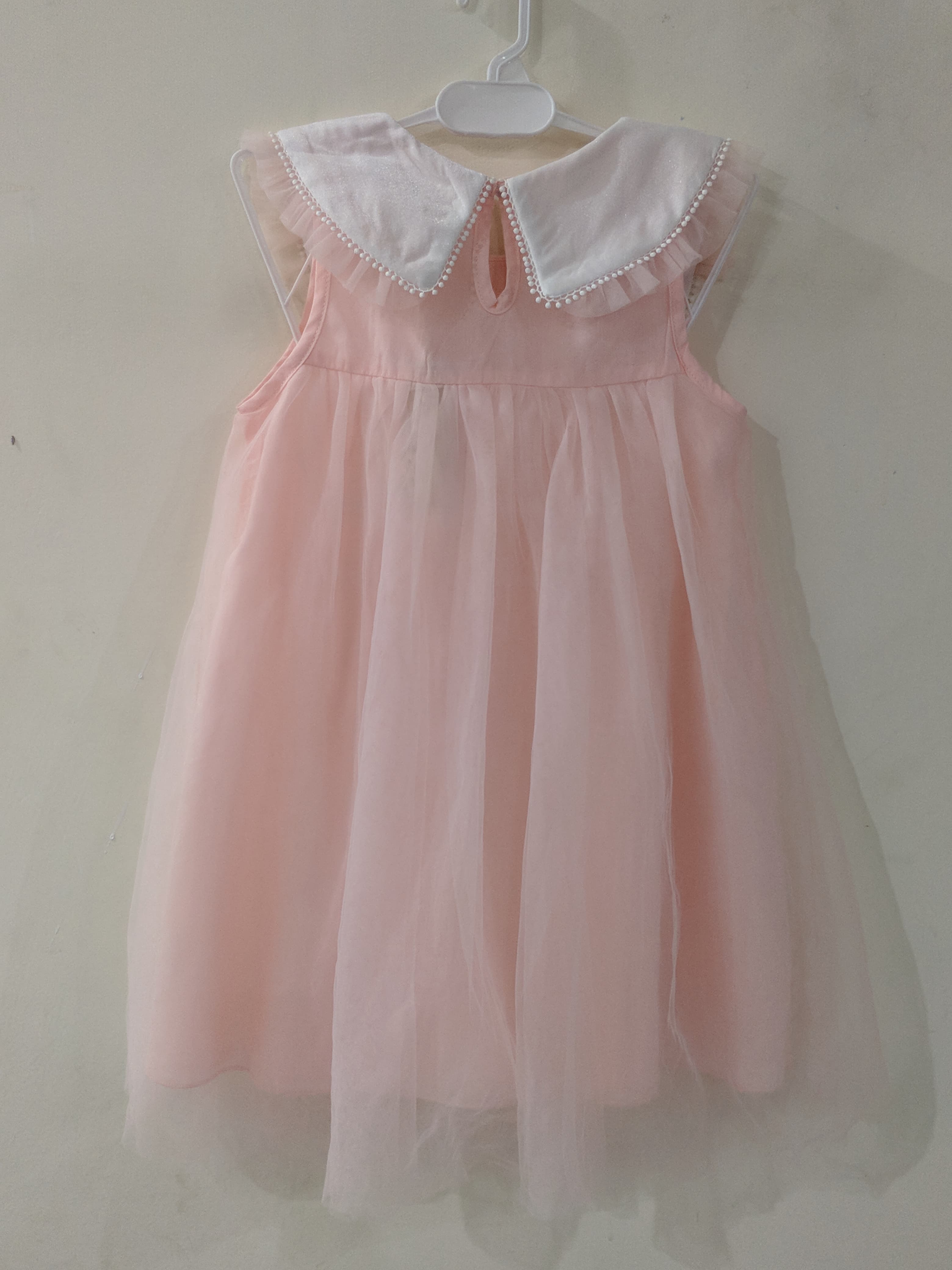 Baby pink frock for toddler girls