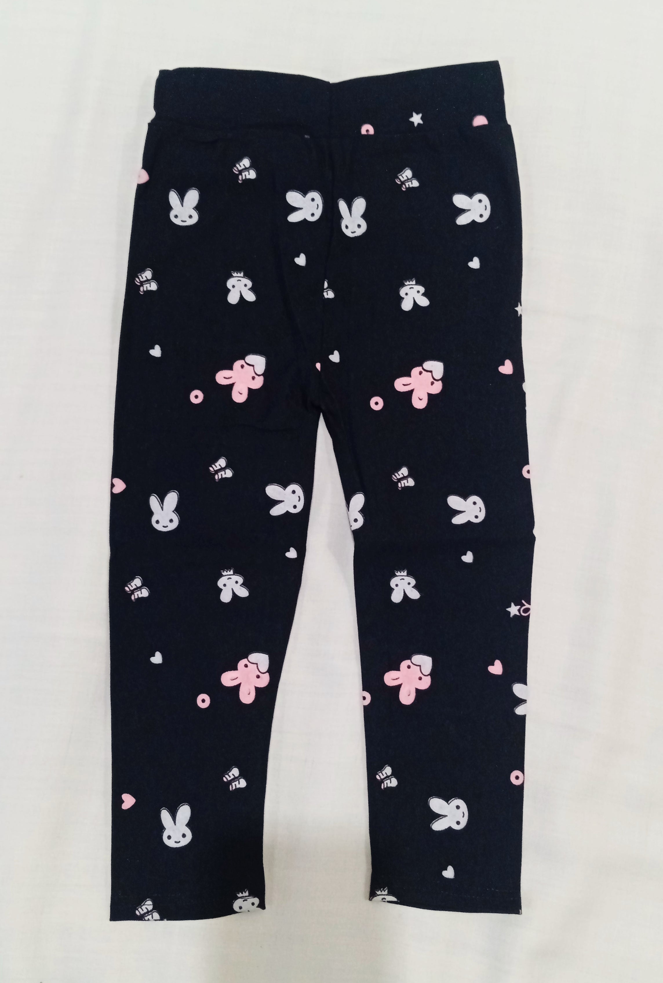 Printed soft stretchable pants for toddler girls